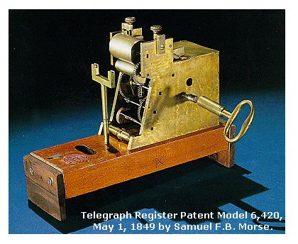 Patented Telegraph Register, patent #6,420