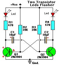 Two Transistor LED Flasher