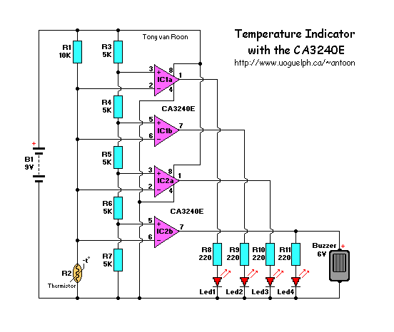 Temperature Indicator Schematic Diagram