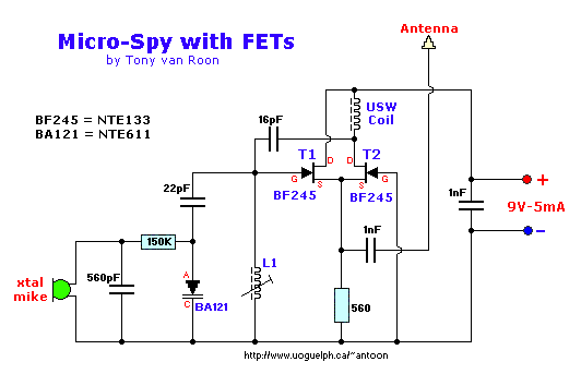 Micro-Spy with FETS