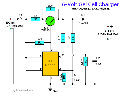 Gel Cell Charger Schematic
