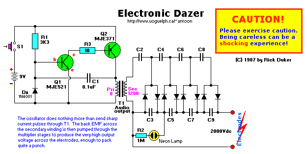 Electronic Dazer, High Voltage, Stun-Gun, Jacobs Ladder ...