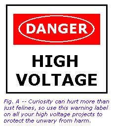 HV Warning Label