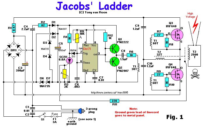 Jacob's Ladder Schematic Diagram