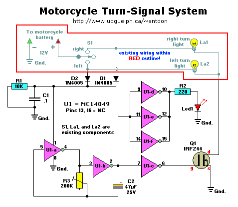 Motorcycle Turn Signal System