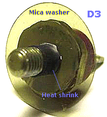 Showing heat-shrink and Mica washer