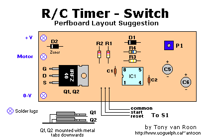 R/C Timer-Switch Layout Diagram