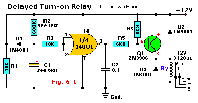 delayed turn-on relay driver