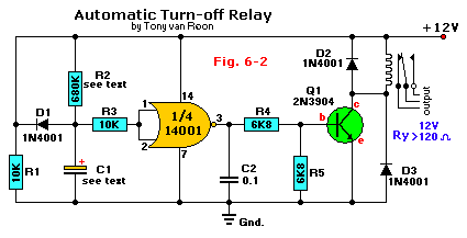 automatic turn-off relay driver
