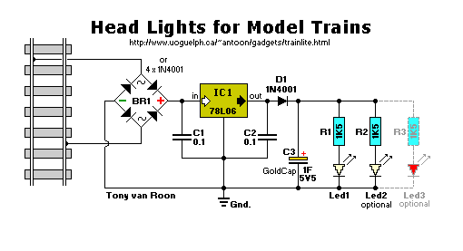Head Lights for Model Trains