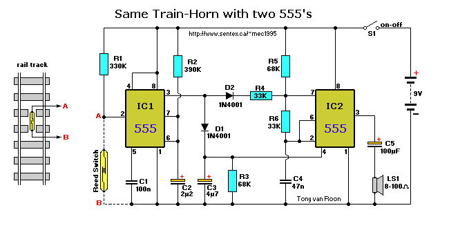 trainhorn circuit