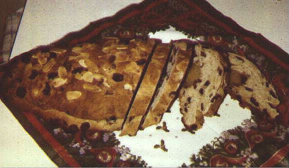 Christmas Bread with Almond Paste filling