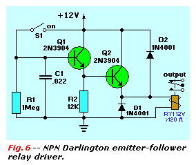 Emitter-Follower relay driver