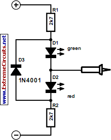 12/24/48 V D.C. Tester Circuit Diagram