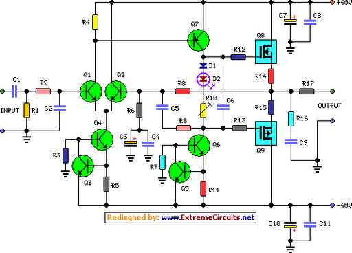 Amplifier Power Watts Transistor Schematic - 60 Watt Audio Power Amplifier Schematic Circuit Diagram - Amplifier Power Watts Transistor Schematic