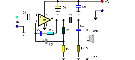  7 Watt Audio Amplifier Circuit Schematic and Circuit Diagram