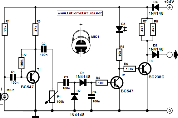 Acoustic Sensor circuit schematic