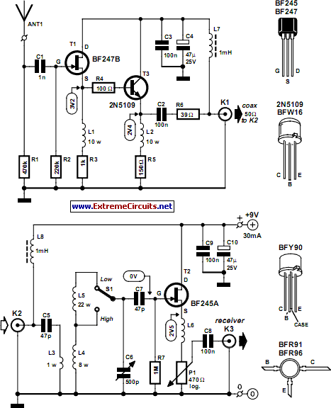 Antenna Circuit - Active Antenna Circuit Schematic - Antenna Circuit