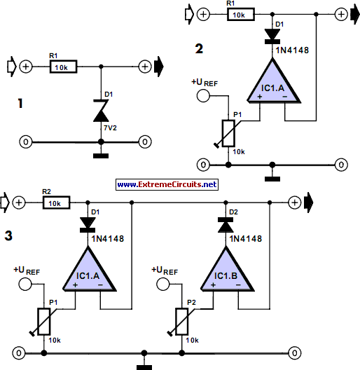 Adjustable Zener Diode circuit schematic