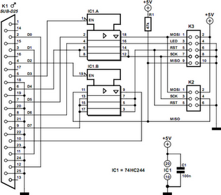 AVR Dongle Circuit Diagram