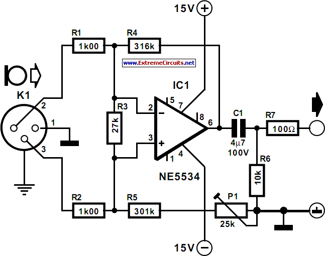 Preamplifier Circuit With Microphone Circuit Diagram Net - Balanced Microphone Preamplifier Circuit Diagram - Preamplifier Circuit With Microphone Circuit Diagram Net