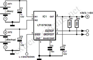 Battery Switch With Low-Dropout Regulator Circuit Diagram