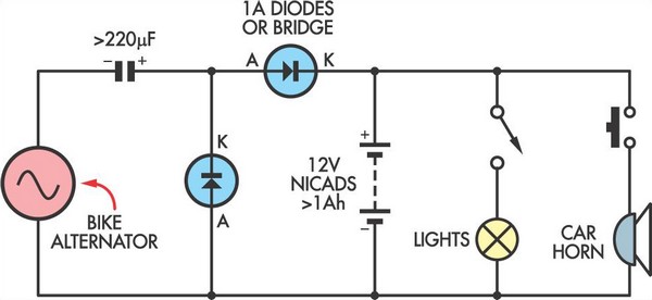 Bike battery charger circuit schematic
