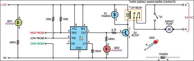 Cheap pump controller circuit schematic