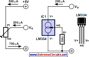 contrast controller for lcds circuit schematic