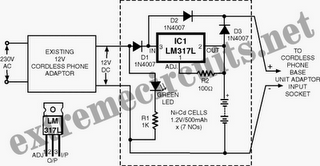 Cordless Phone Backup Circuit Diagram
