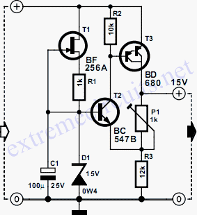 Discrete Voltage Regulator circuit diagram