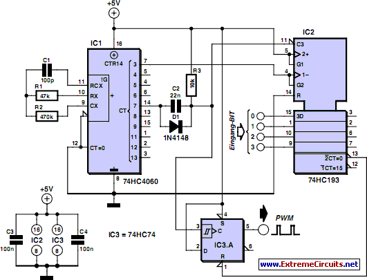 Discrete PWM Generator Circuit Schematic