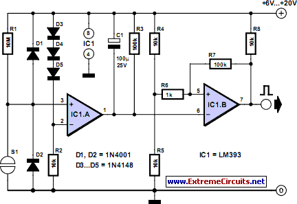 Electronic Touch Switch circuit schematic