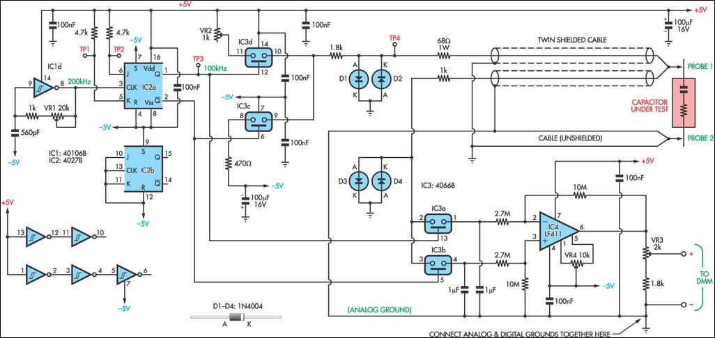 Esr  U0026 Low Resistance Test Meter Circuit Diagram