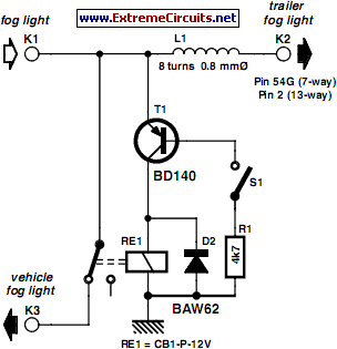 Fog Lamp Switch Circuit Schematic
