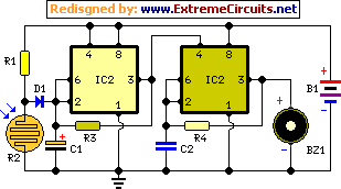  fridge door alarm 2nd version schematic circuit diagram 