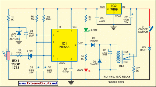 Infrared Fire Cracker Igniter circuit schematic