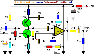 4 Channel Portable Audio Mixer Circuit Diagram