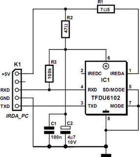 IrDA Interface Circuit Diagram