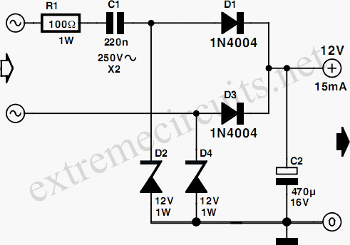 12v power supply diagram low power 12v transformerless power supply circuit diagram 12v power supply diagram low power 12v transformerless power supply circuit diagram