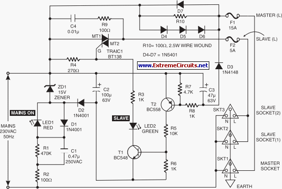 Mains Manager circuit schematic