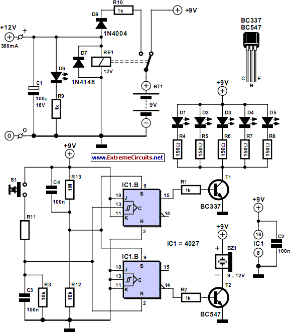 Mains Voltage Monitor circuit schematic