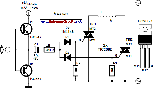 Model Railway Turnout Control Circuit Diagram