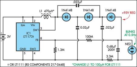 neon flasher circuit schematic