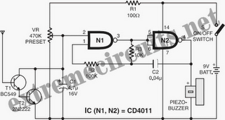 Contactless Power Monitor Circuit Diagram