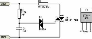 Crowbar Speaker Protection circuit diagram