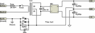 Power supply for Dual Power Amplifier Using TDA7293 MOSFET IC