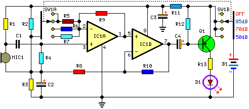  Room Noise Detector Schematic Circuit Diagram 