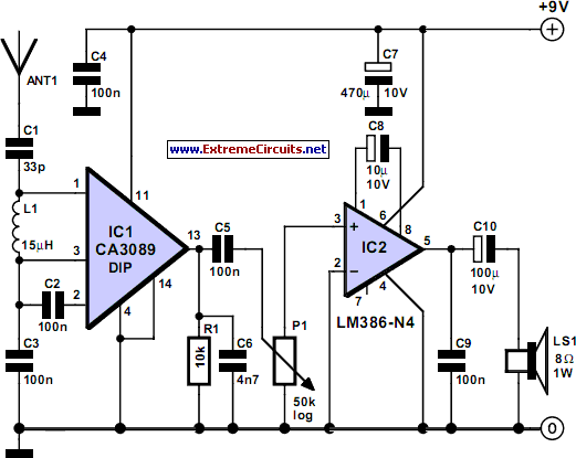 Shortwave Monitor circuit schematic