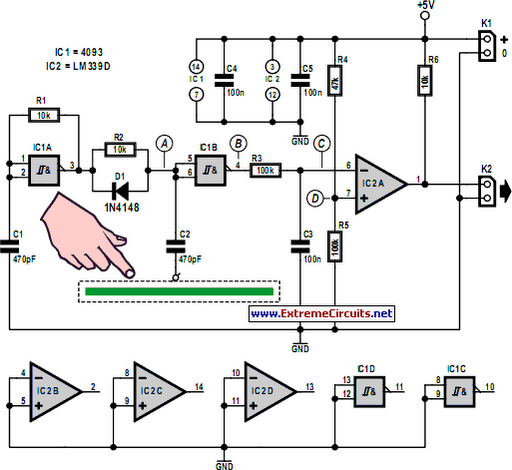 simple capacitive touch sensor project